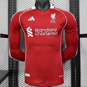 Maillot Liverpool 2025 2026 Version Joueur domicile manches longues